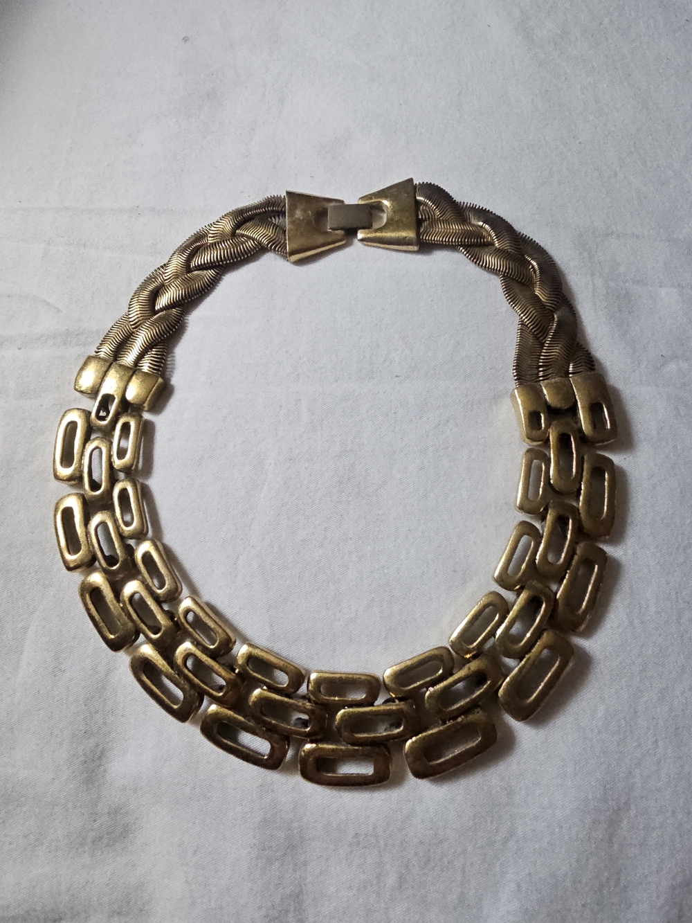 Bold Gold-Tone Multi-Strand Link Necklace